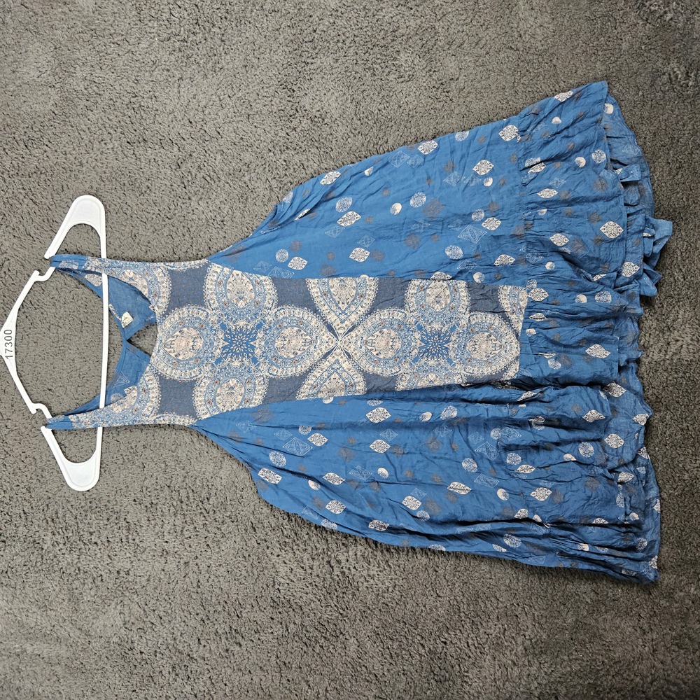 Intimately Free People Dress Womens Small Blue Flowy Boho Festival Chic